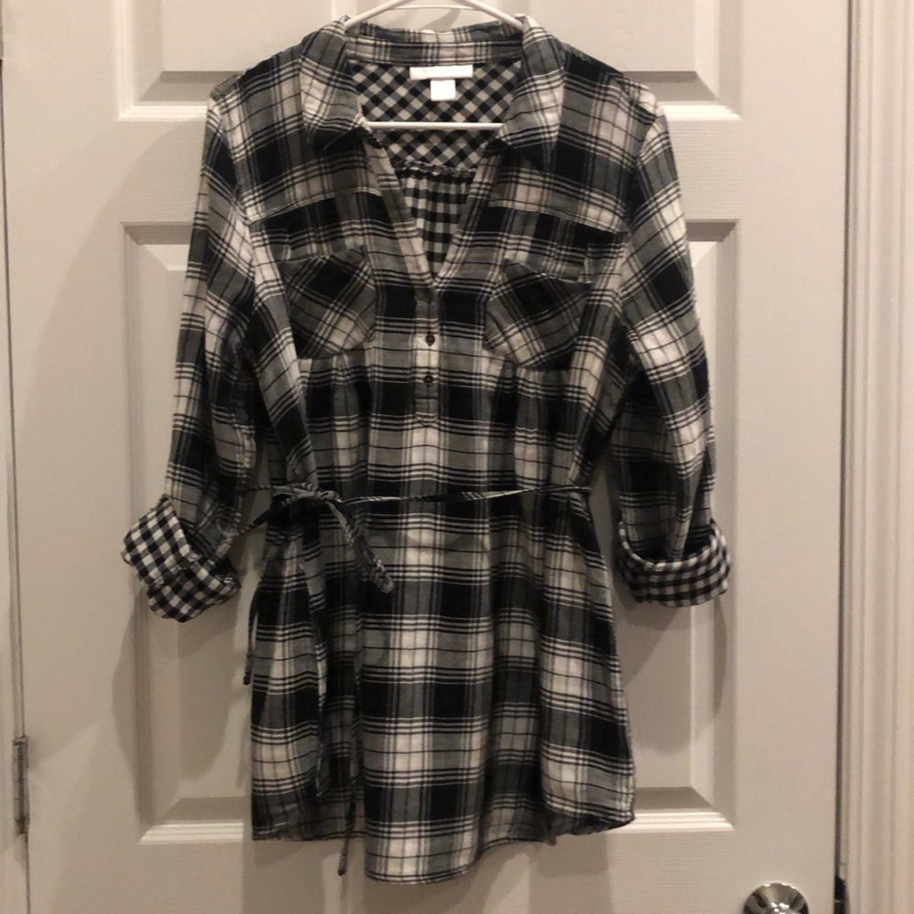 Maternity-Flannel top Sz Large